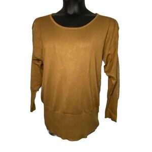 Questions Size Large Cold Shoulder Metal Rivet Trim Sleeves Sweater